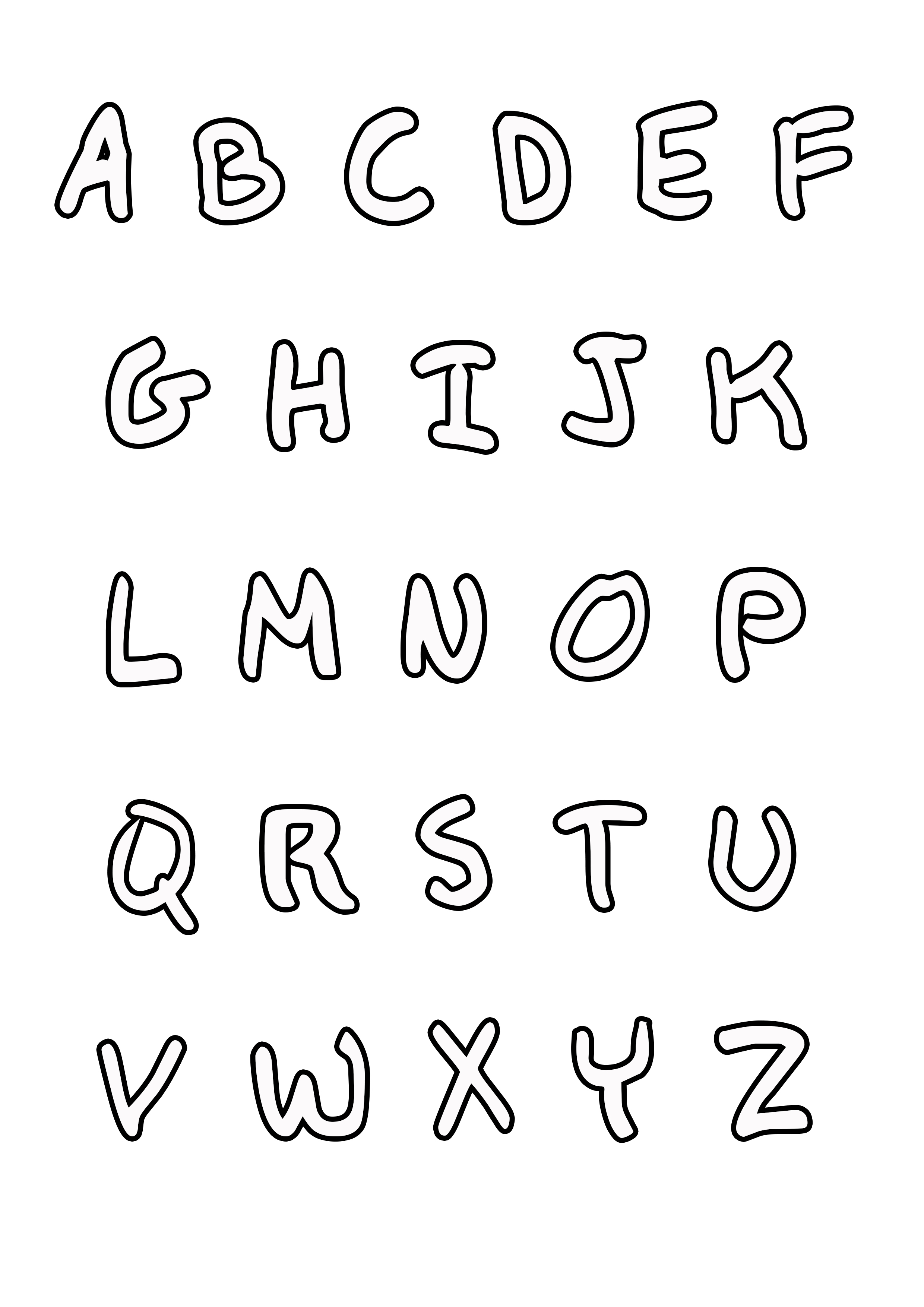 60 Alphabet Coloring Pages Free Printable 34