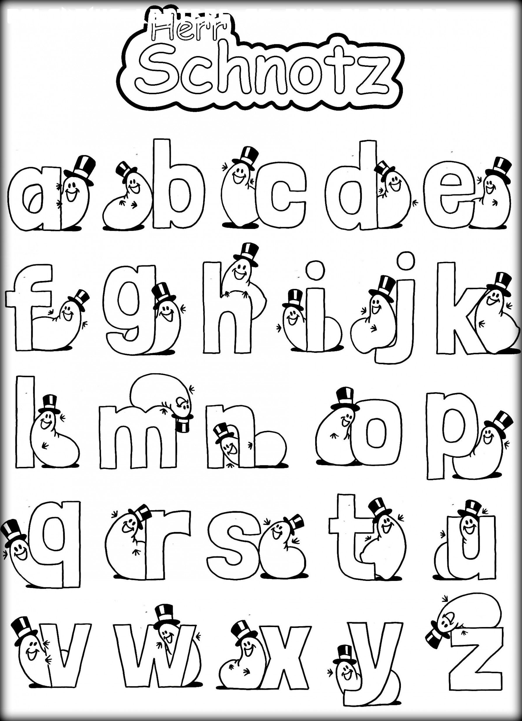 60 Alphabet Coloring Pages Free Printable 4