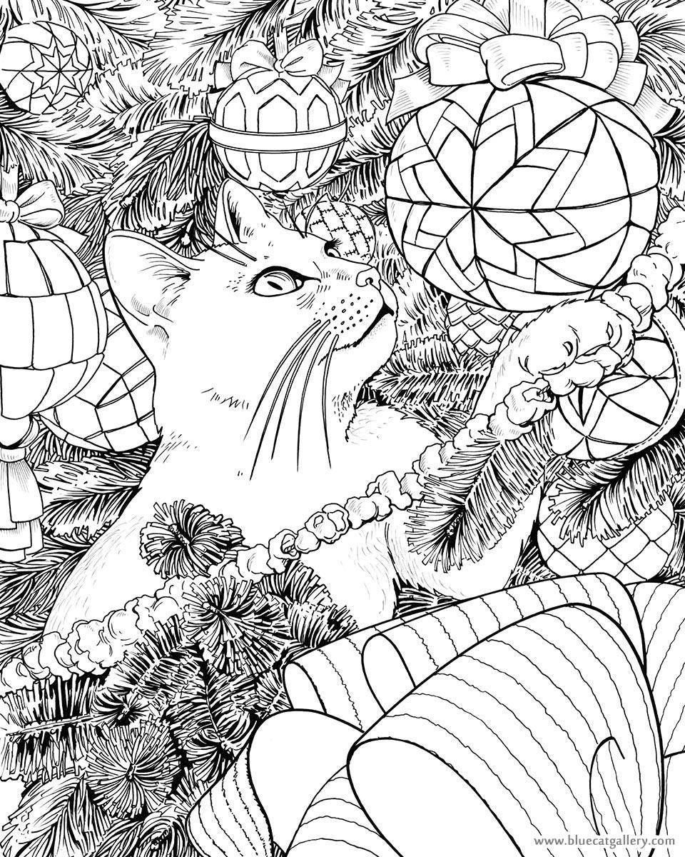 60 Printable Adult Coloring Pages Cats 16