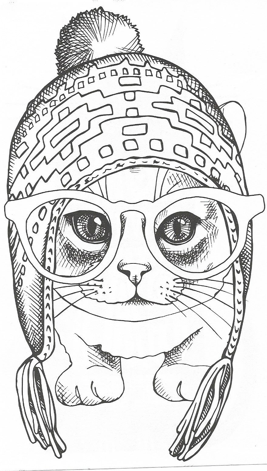 60 Printable Adult Coloring Pages Cats 19