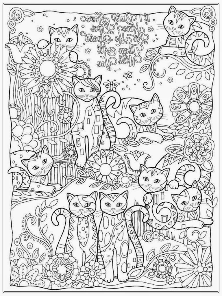 60 Printable Adult Coloring Pages Cats 21