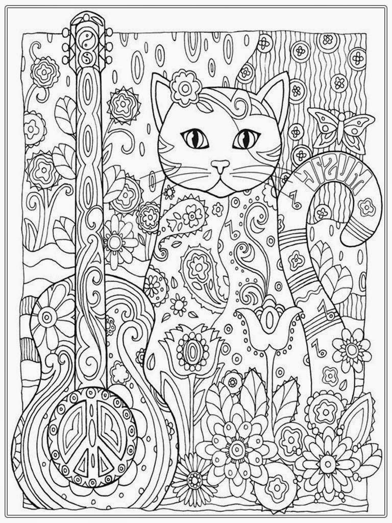 60 Printable Adult Coloring Pages Cats 28