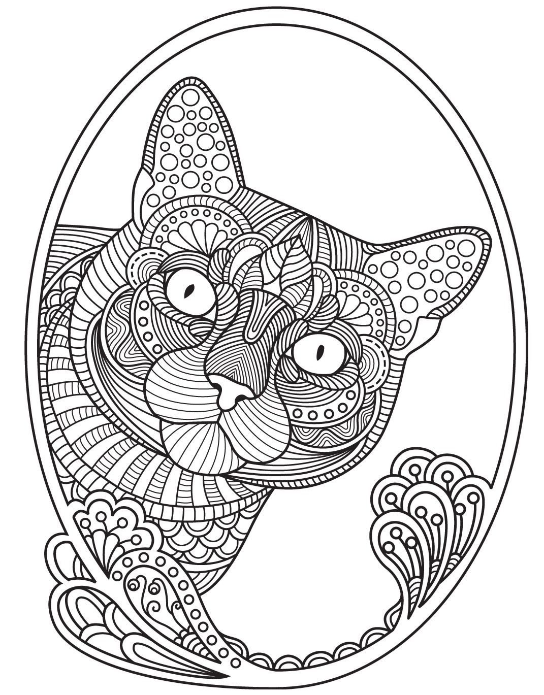 60 Printable Adult Coloring Pages Cats 37