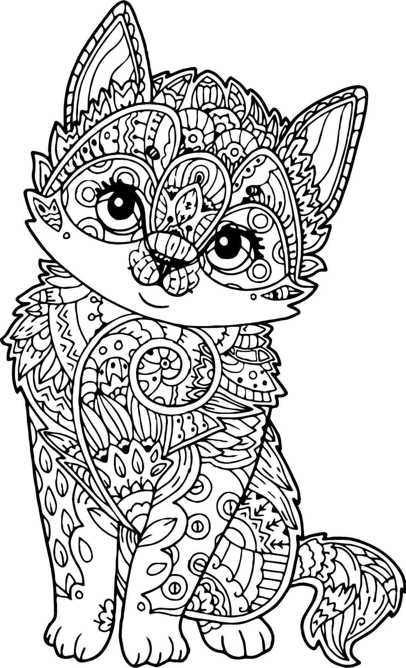 60 Printable Adult Coloring Pages Cats 41