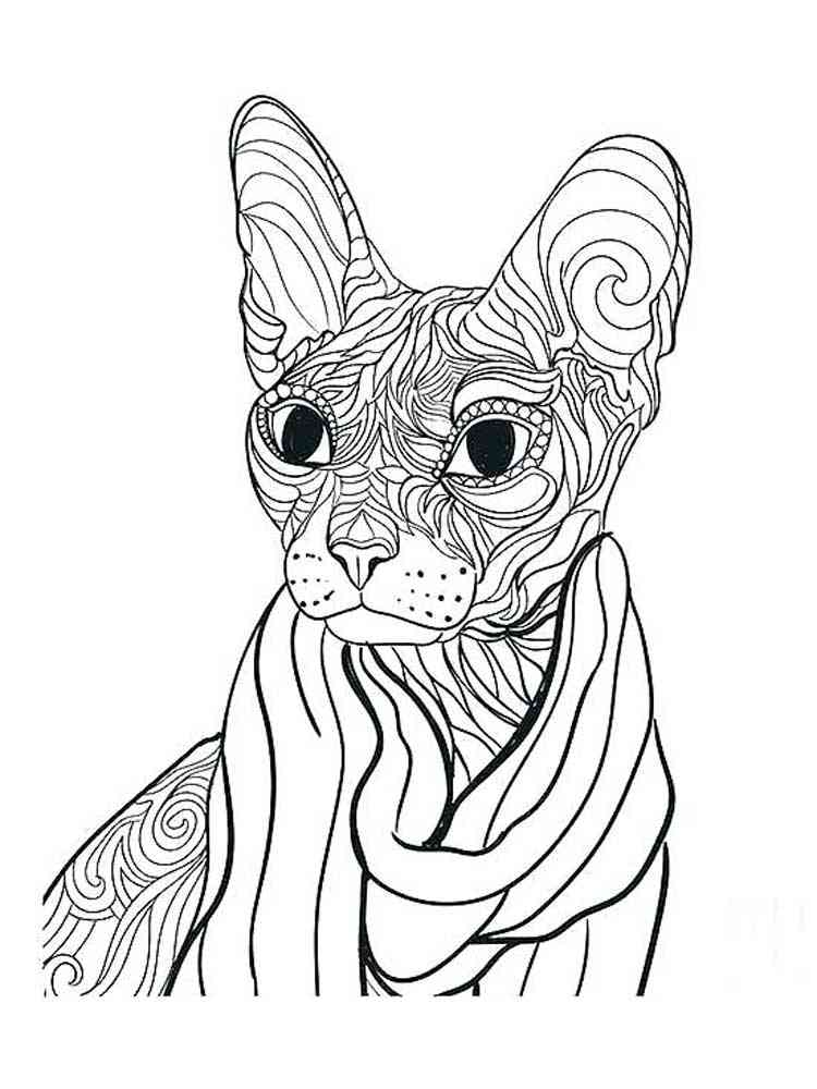 60 Printable Adult Coloring Pages Cats 45