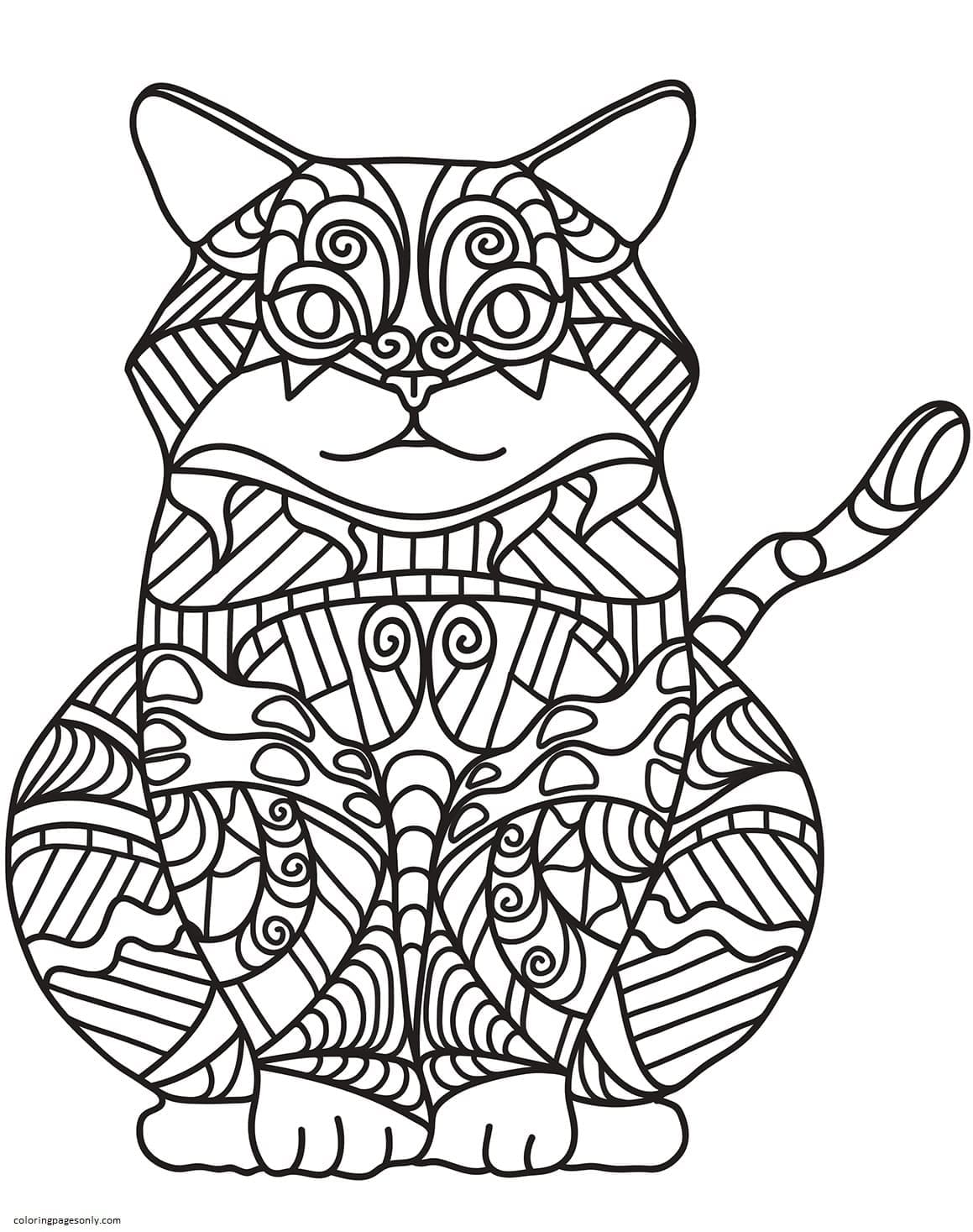 60 Printable Adult Coloring Pages Cats 47