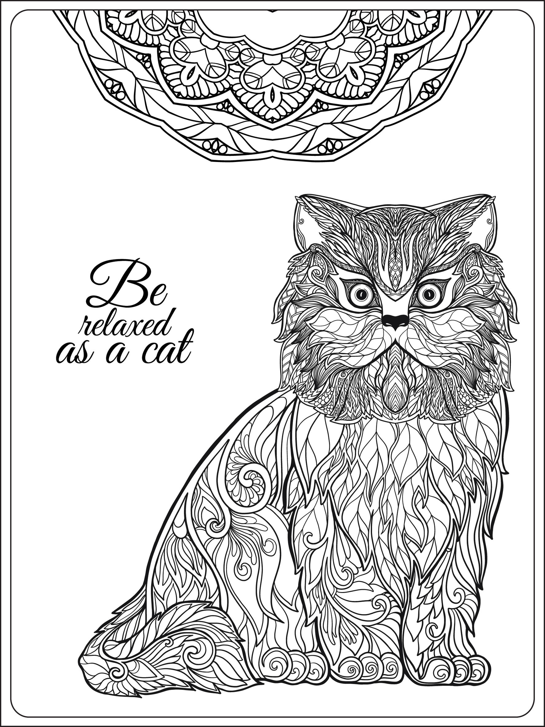 60 Printable Adult Coloring Pages Cats 48