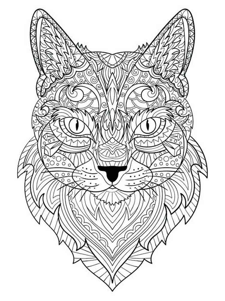 60 Printable Adult Coloring Pages Cats 52