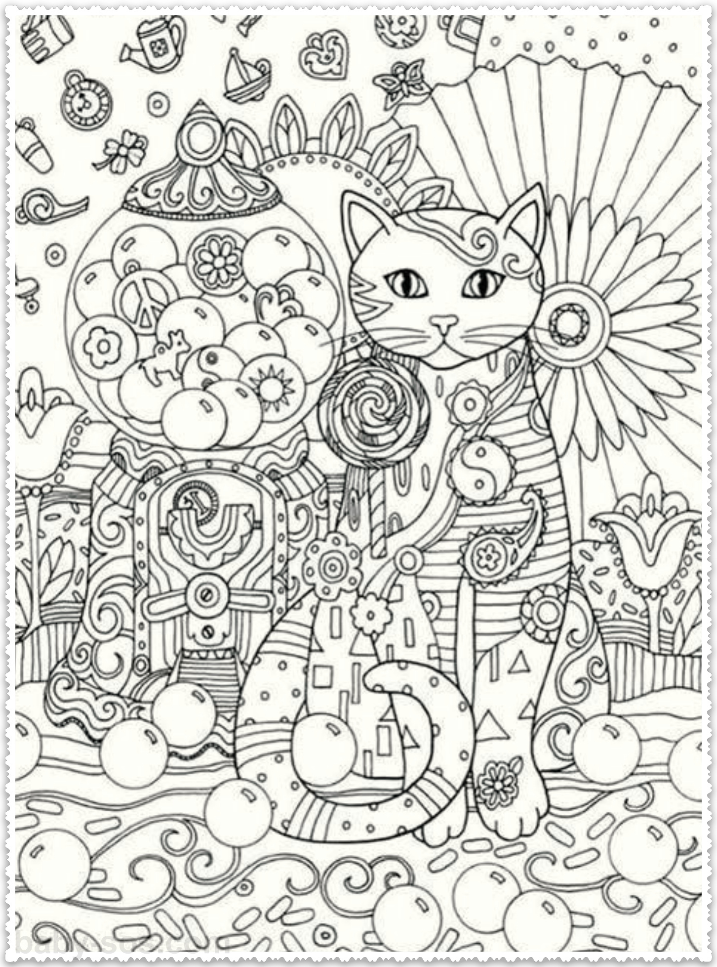 60 Printable Adult Coloring Pages Cats 55