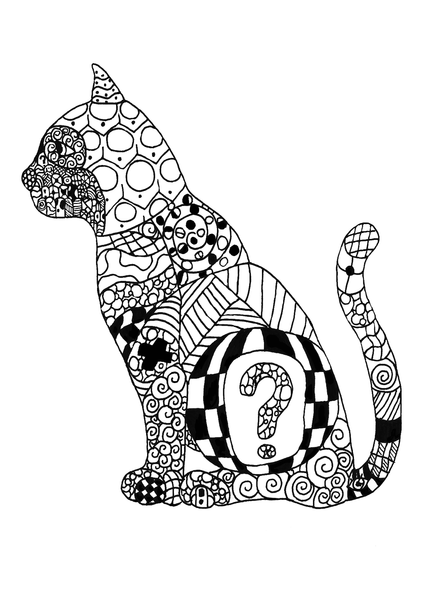 60 Printable Adult Coloring Pages Cats 58