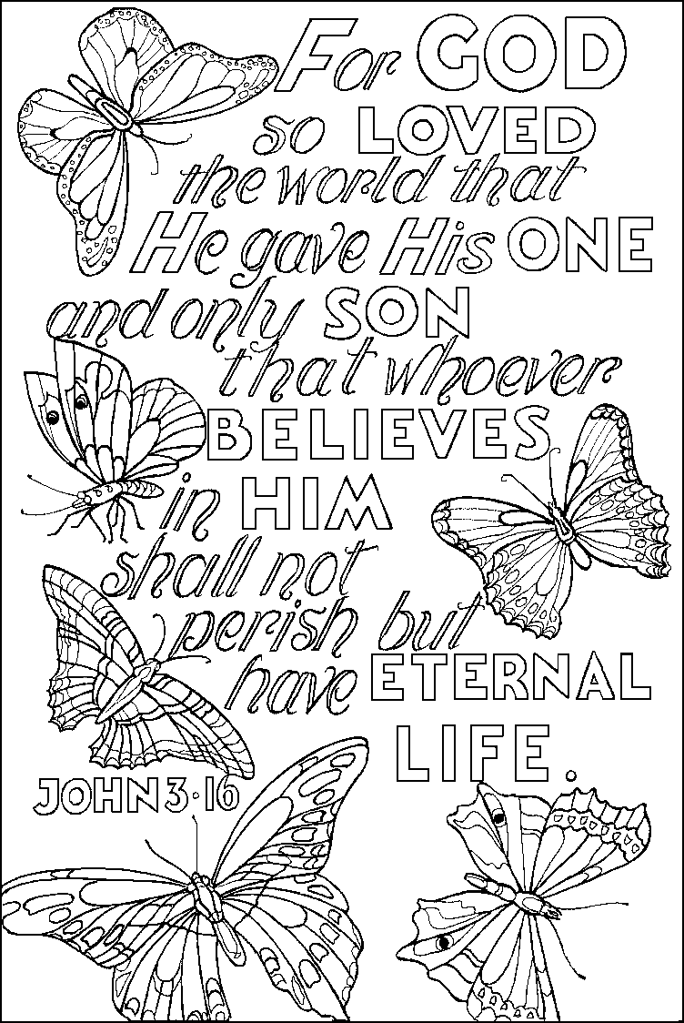 60 Printable John 3:16 Coloring Page 11