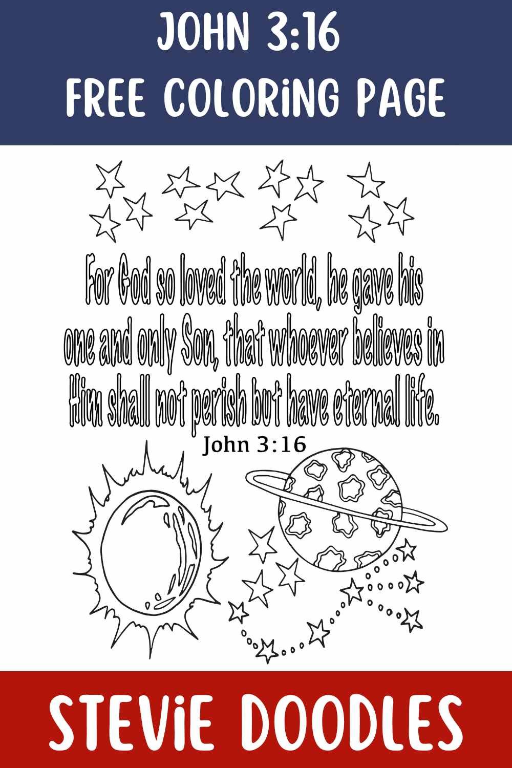 60 Printable John 3:16 Coloring Page 14