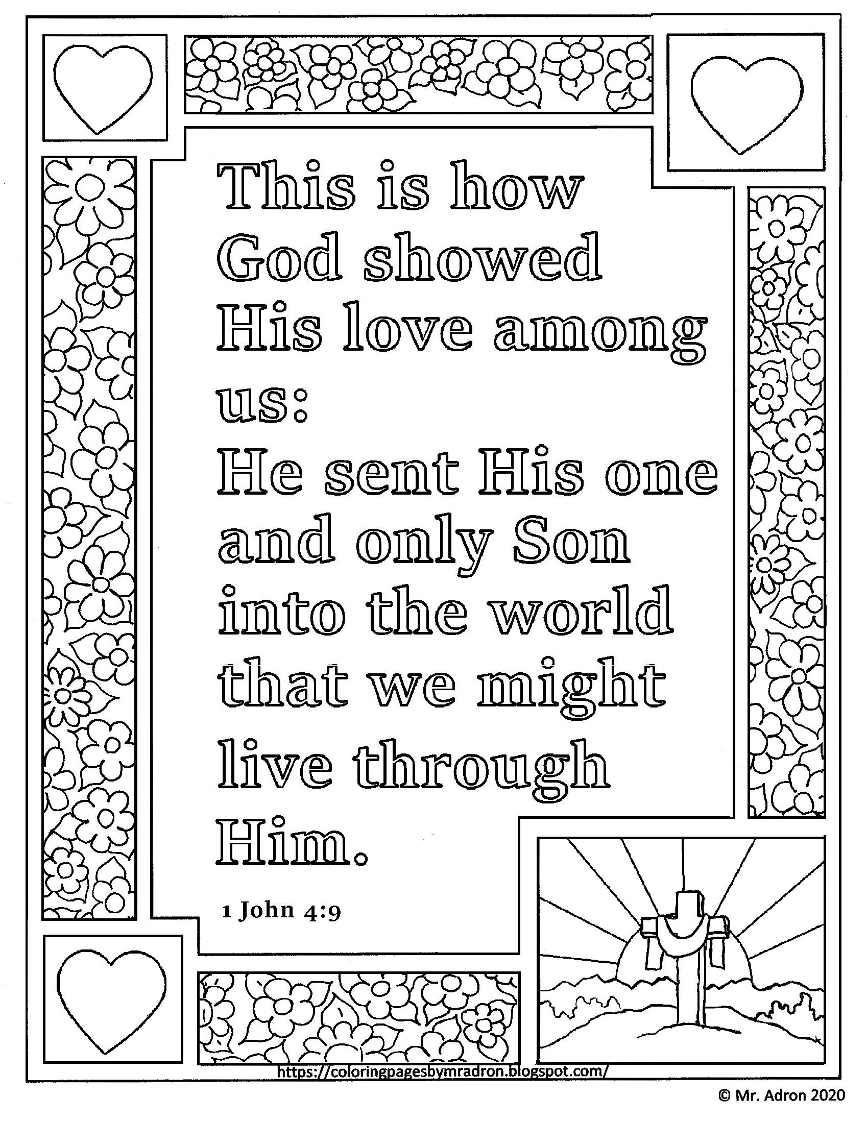 60 Printable John 3:16 Coloring Page 16