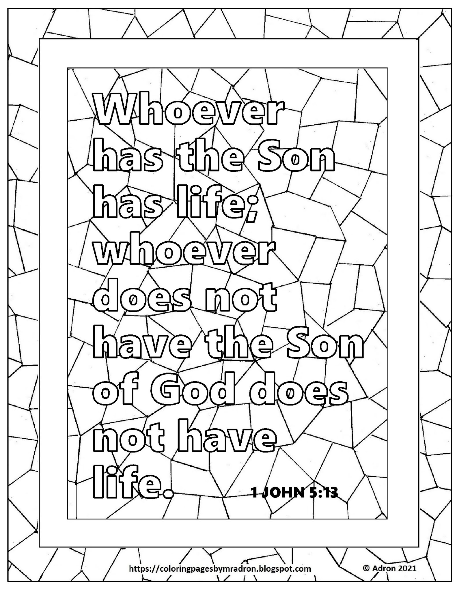 60 Printable John 3:16 Coloring Page 29