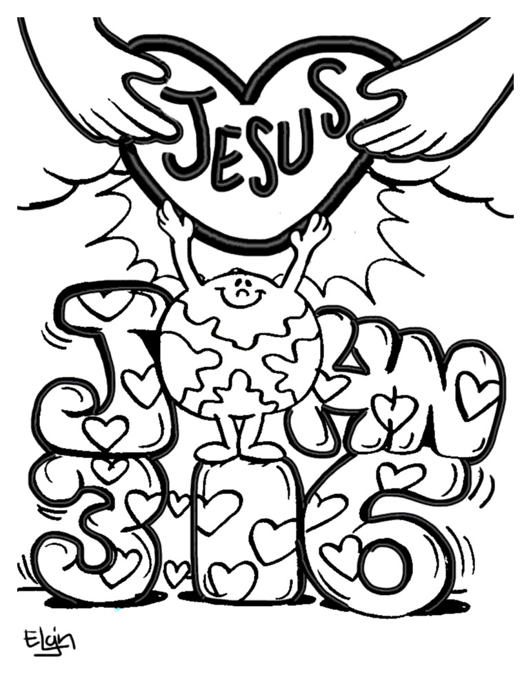 60 Printable John 3:16 Coloring Page 32