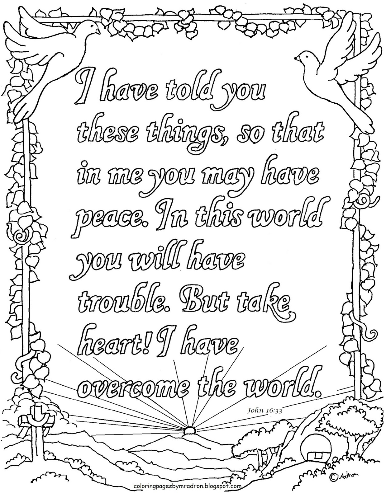 60 Printable John 3:16 Coloring Page 35