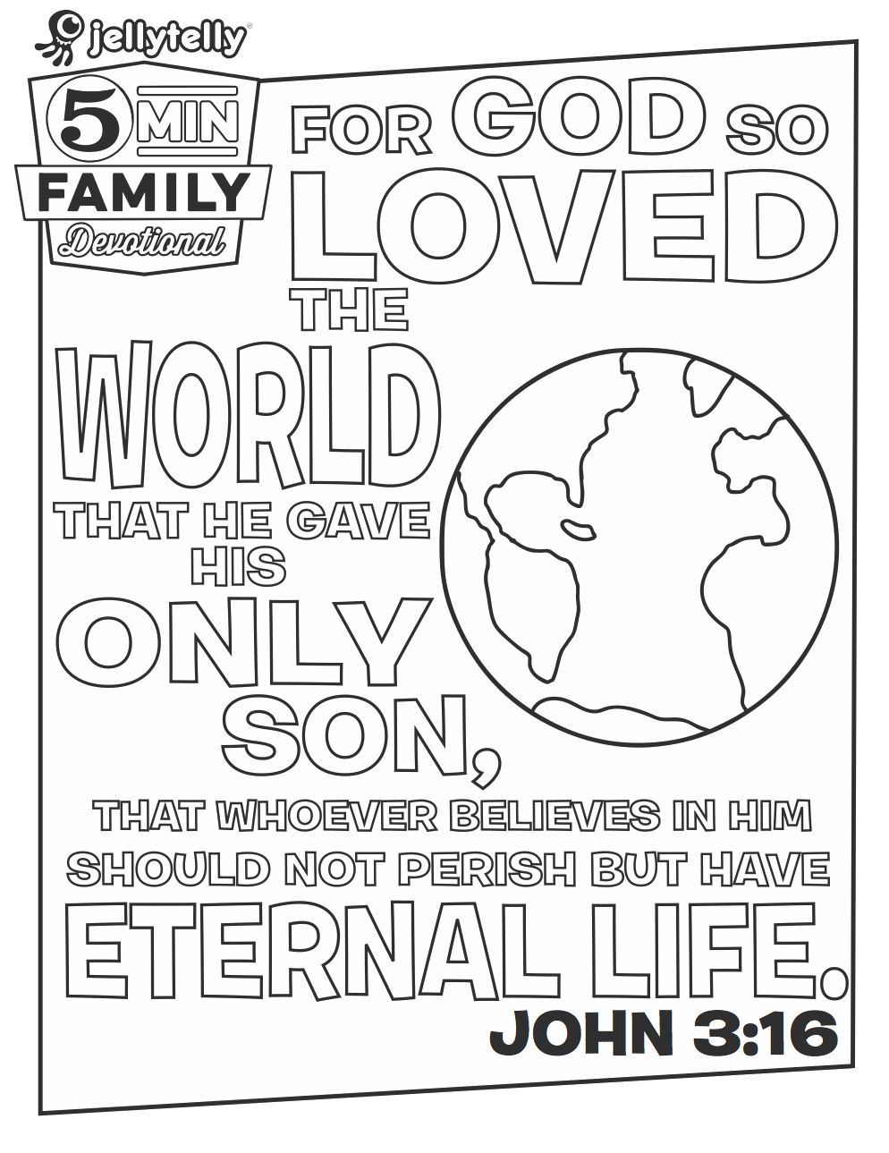 60 Printable John 3:16 Coloring Page 38