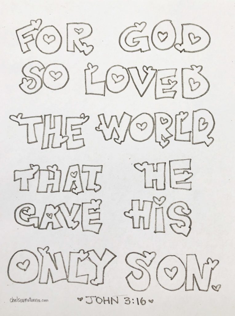 60 Printable John 3:16 Coloring Page 40