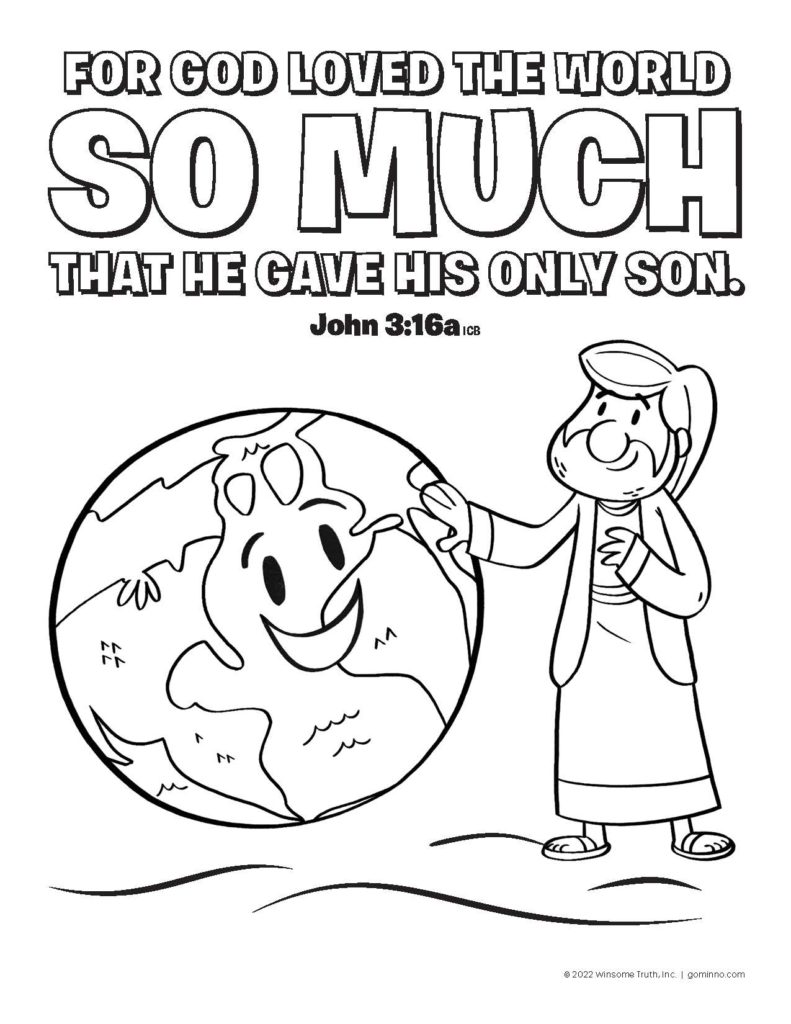 60 Printable John 3:16 Coloring Page 41