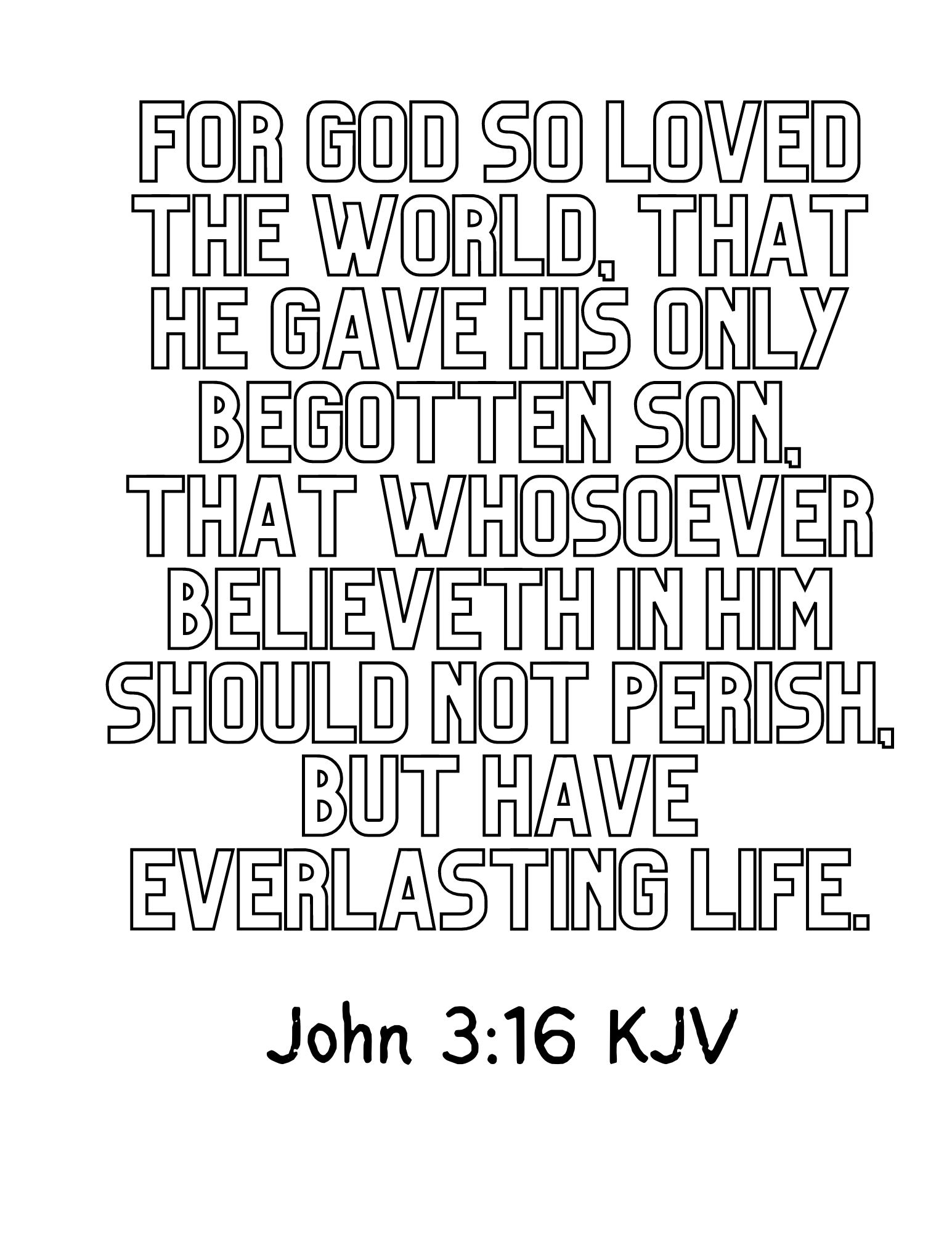 60 Printable John 3:16 Coloring Page 56