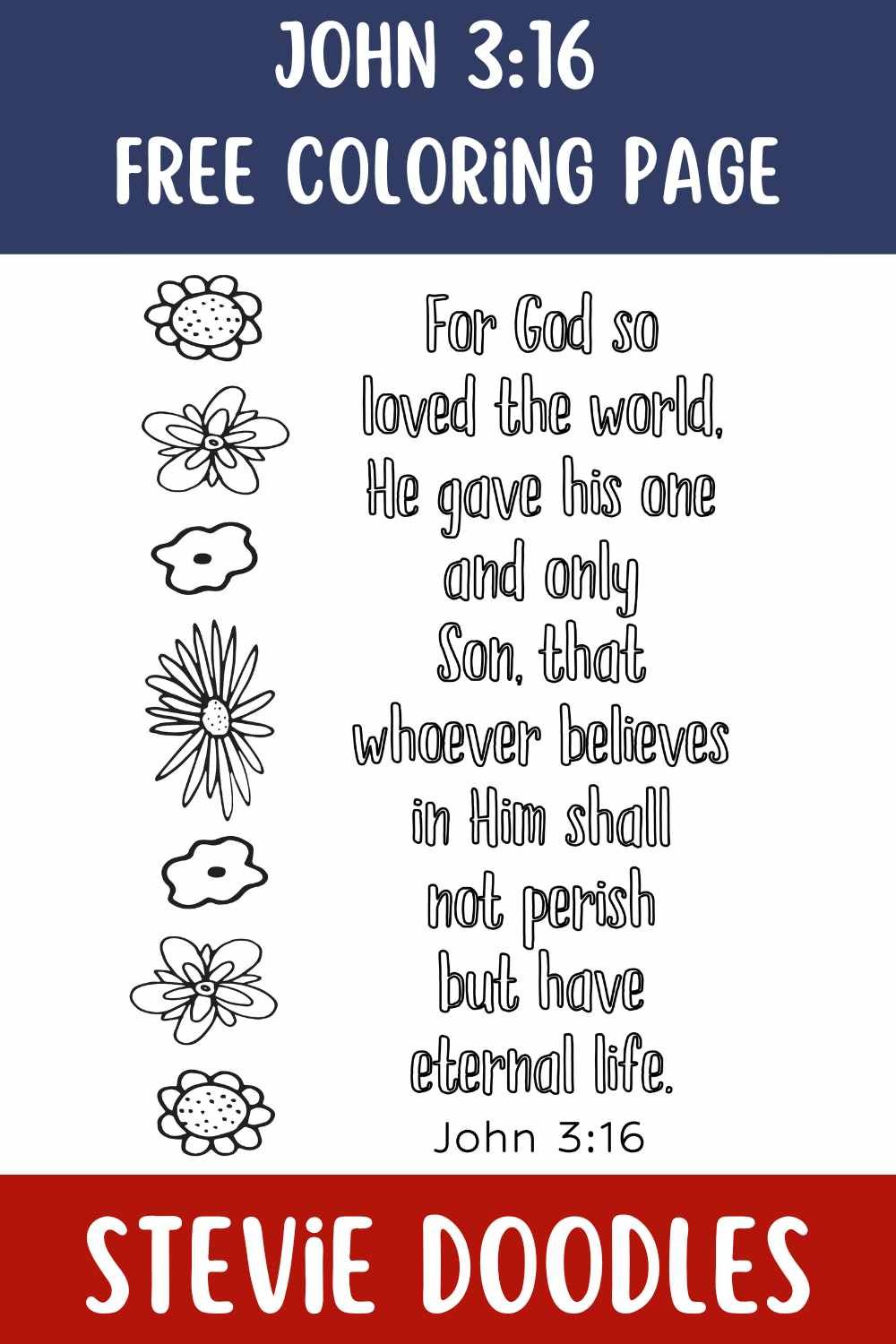 60 Printable John 3:16 Coloring Page 58