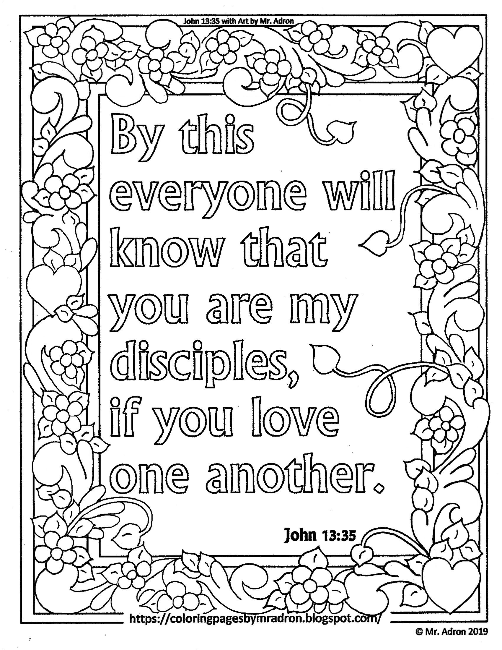 60 Printable John 3:16 Coloring Page 7