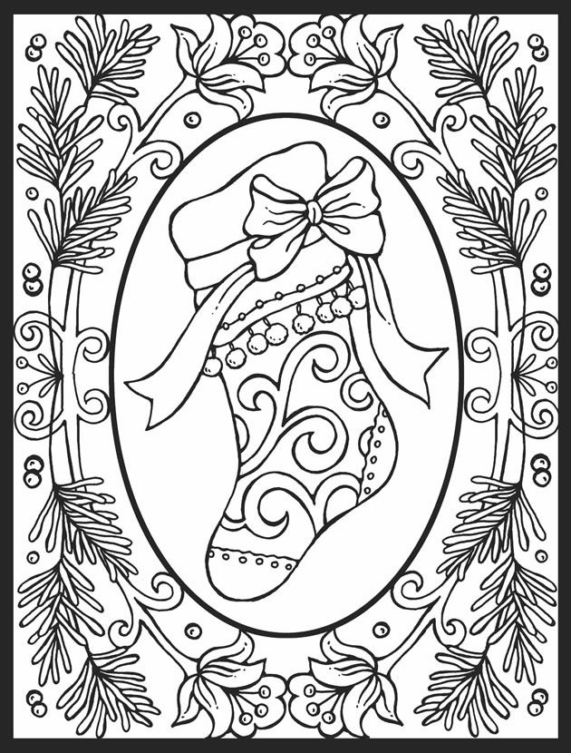 60 Printable Stocking Coloring Picture 11