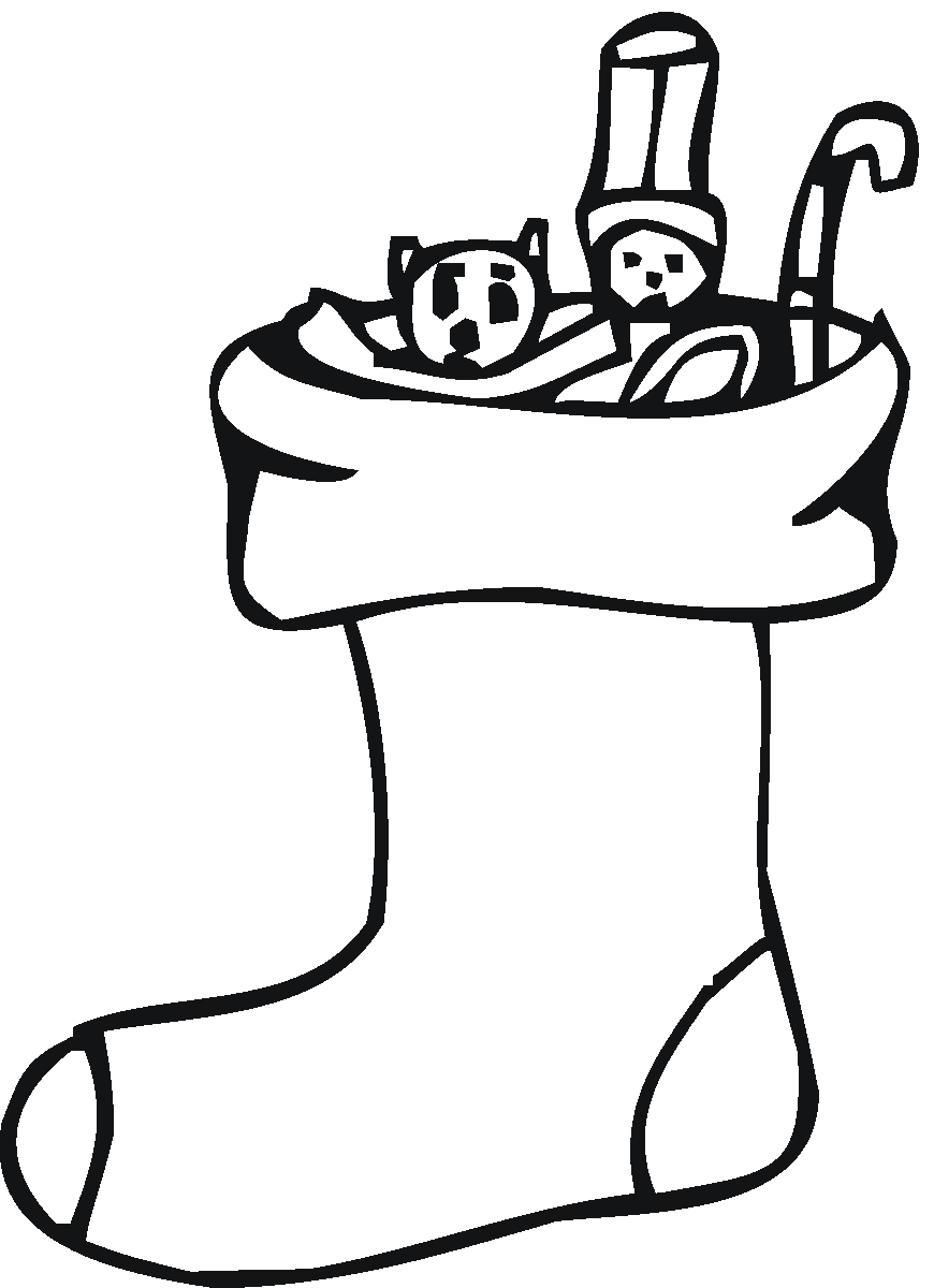 60 Printable Stocking Coloring Picture 13