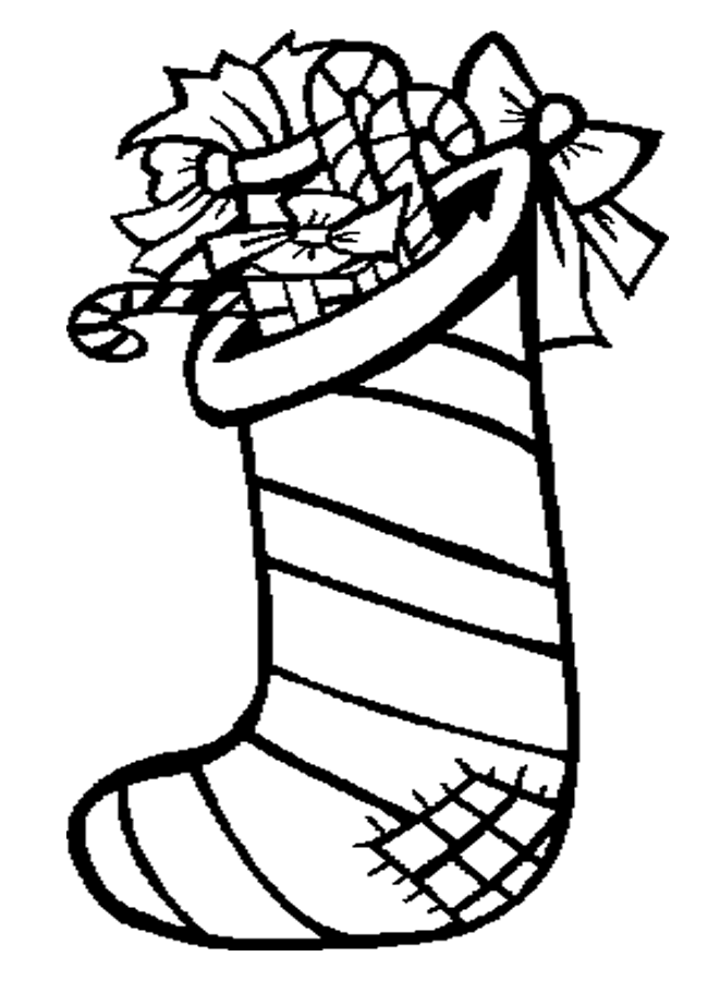 60 Printable Stocking Coloring Picture 14