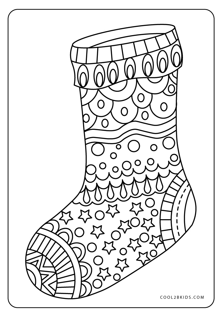 60 Printable Stocking Coloring Picture 16