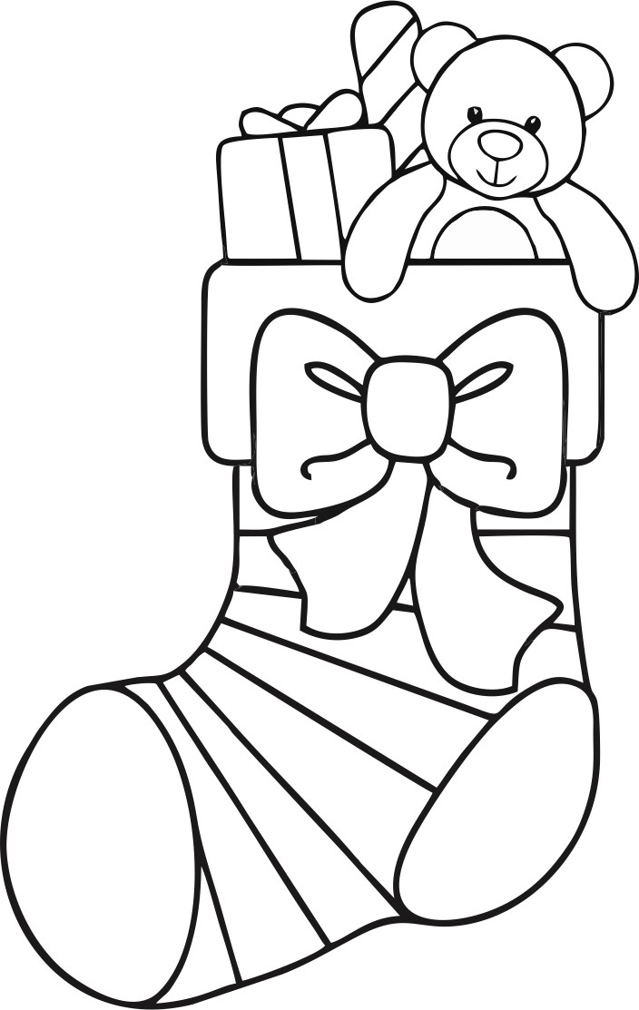 60 Printable Stocking Coloring Picture 33