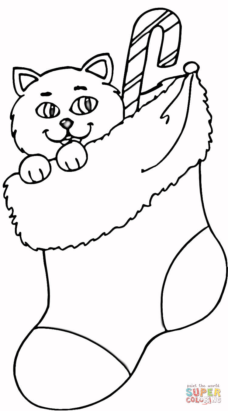 60 Printable Stocking Coloring Picture 34