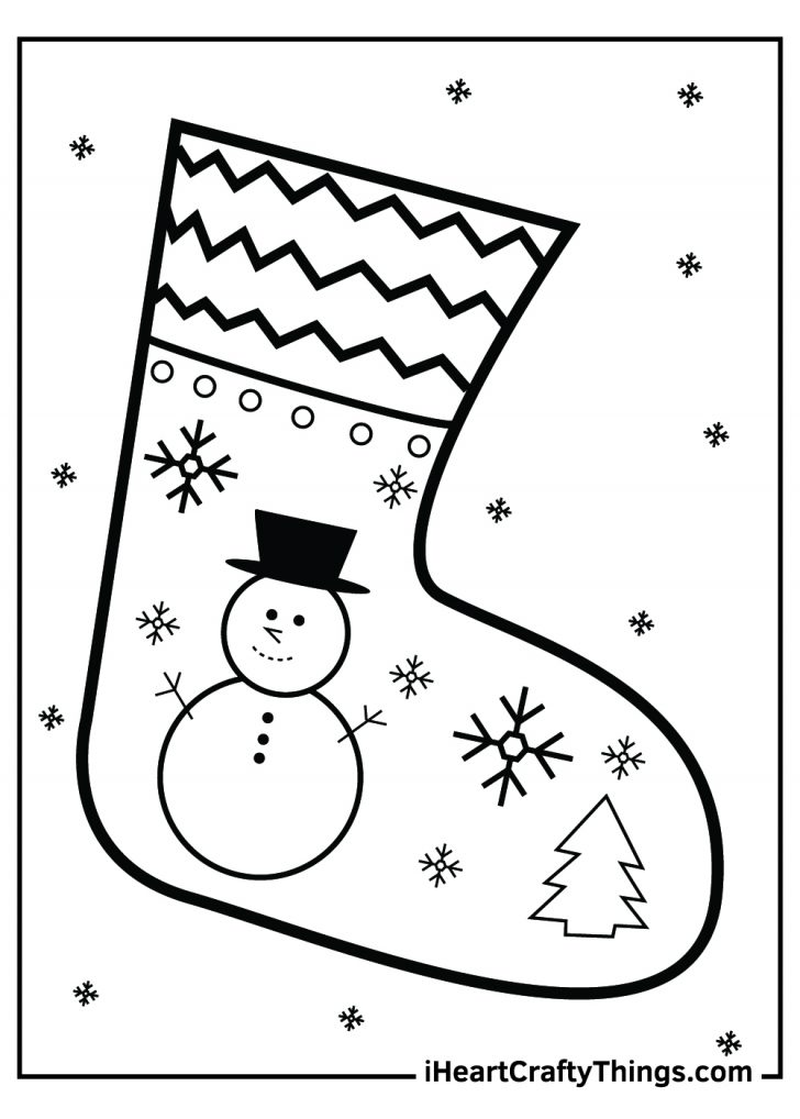 60 Printable Stocking Coloring Picture 36