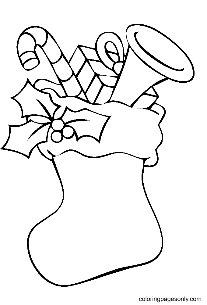 60 Printable Stocking Coloring Picture 42