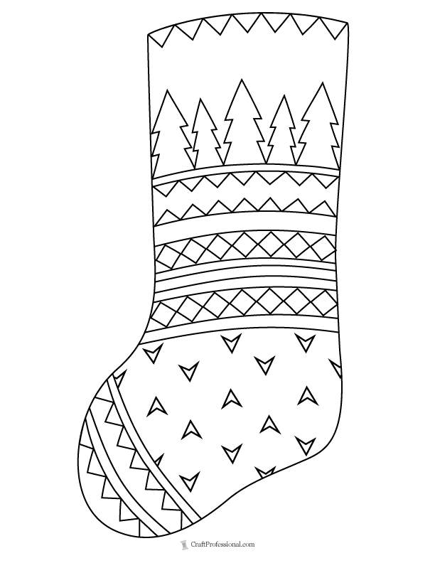 60 Printable Stocking Coloring Picture 46