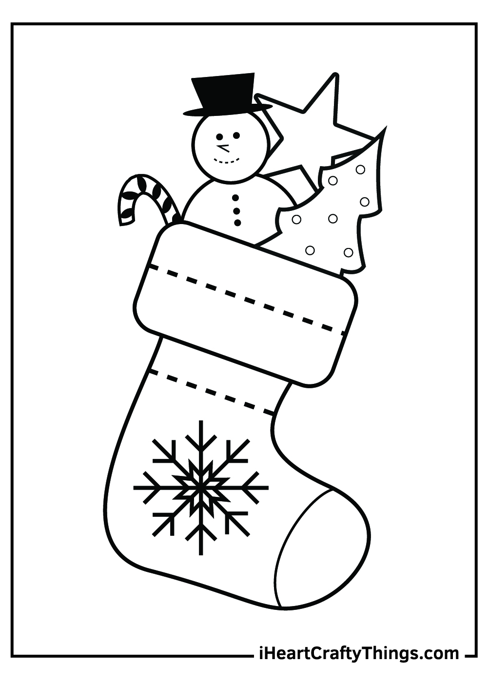 60 Printable Stocking Coloring Picture 48