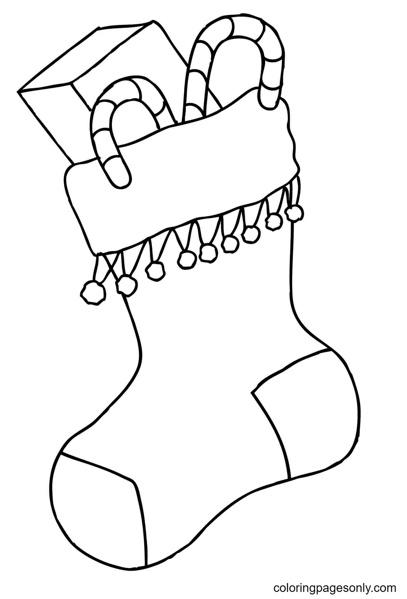 60 Printable Stocking Coloring Picture 5