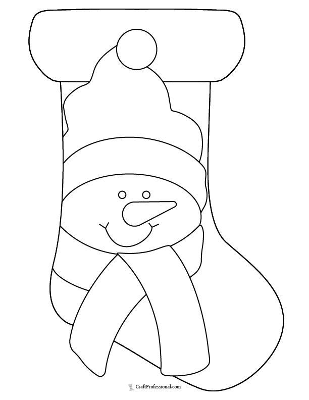 60 Printable Stocking Coloring Picture 57