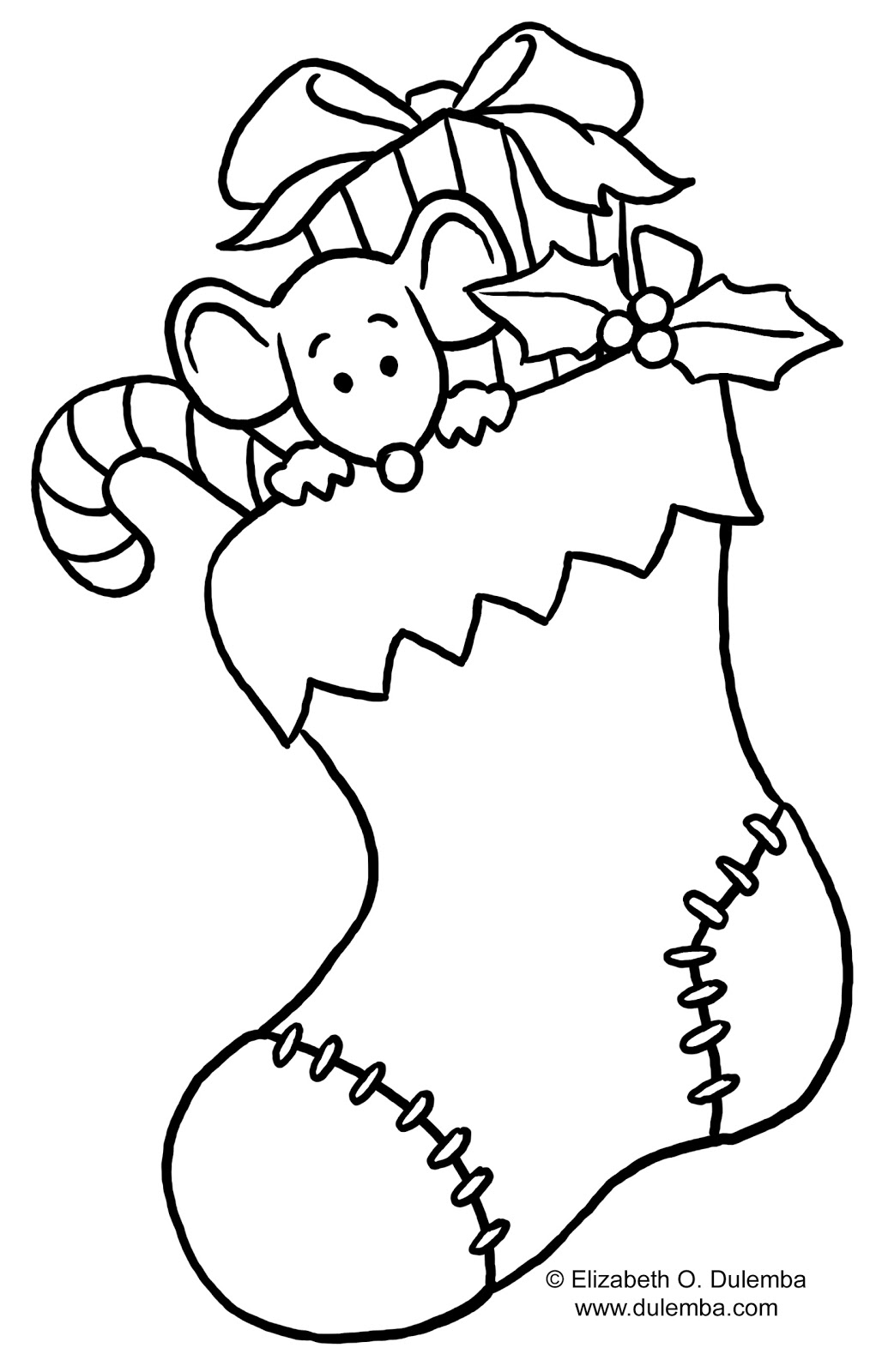 60 Printable Stocking Coloring Picture 59