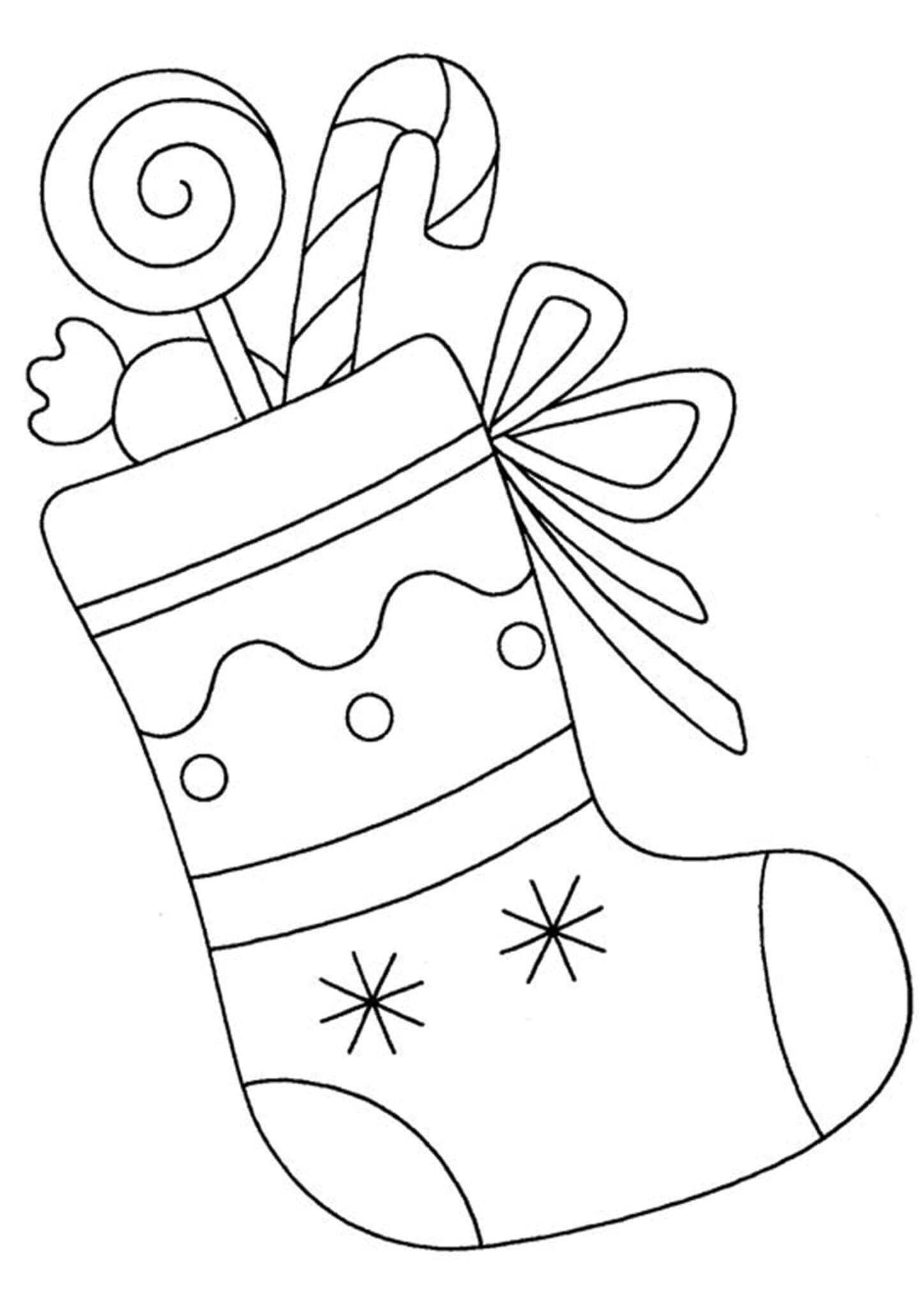 60 Printable Stocking Coloring Picture 8