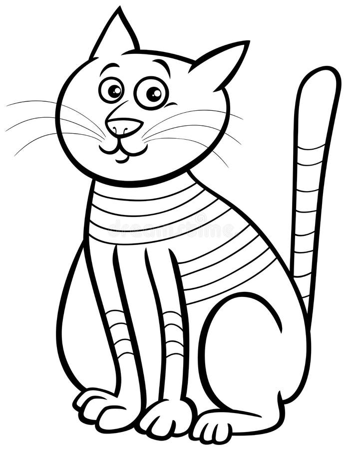 60 Printable Tabby Cat Coloring Page 11