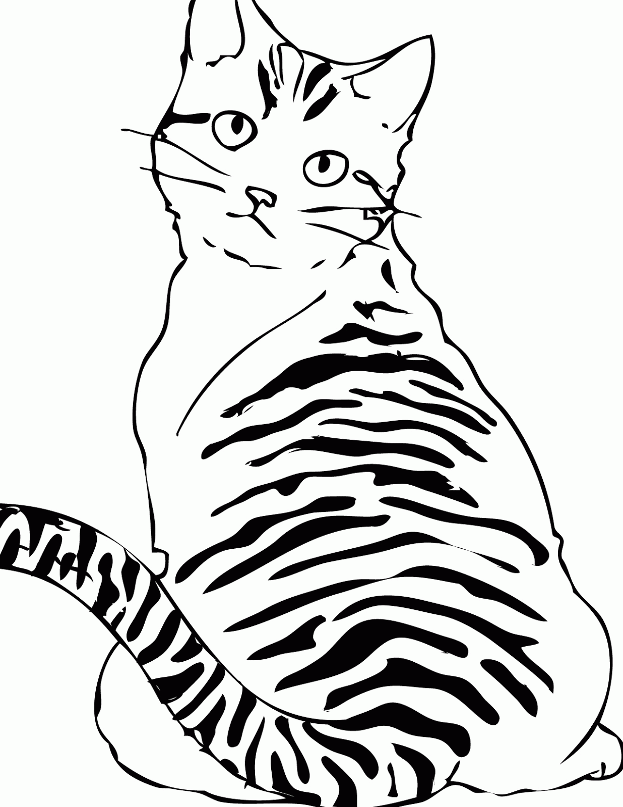 60 Printable Tabby Cat Coloring Page 56