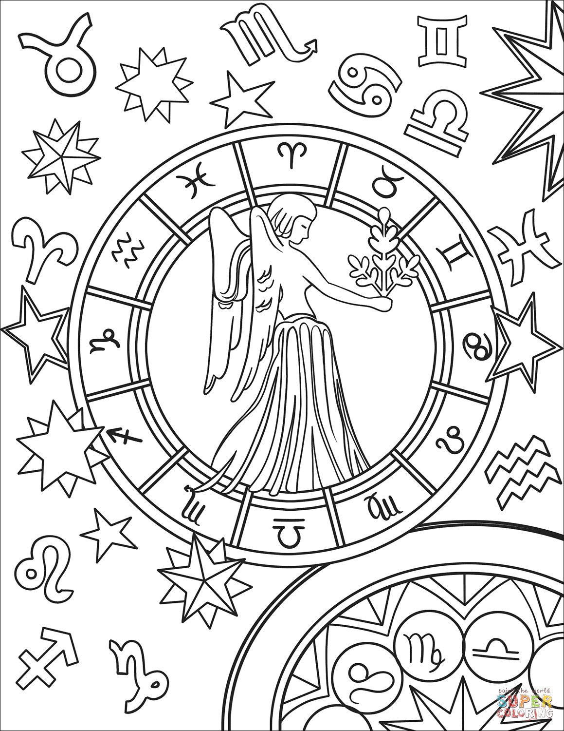 60 Printable Virgo Coloring Pages 1