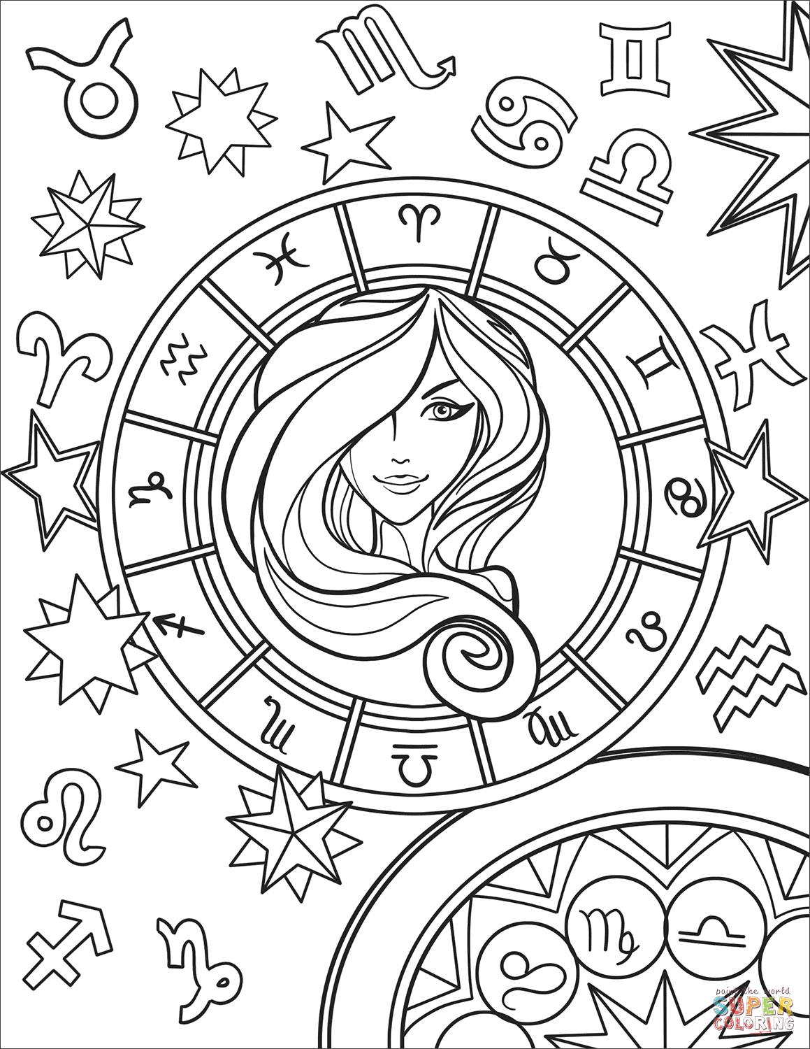 60 Printable Virgo Coloring Pages 13