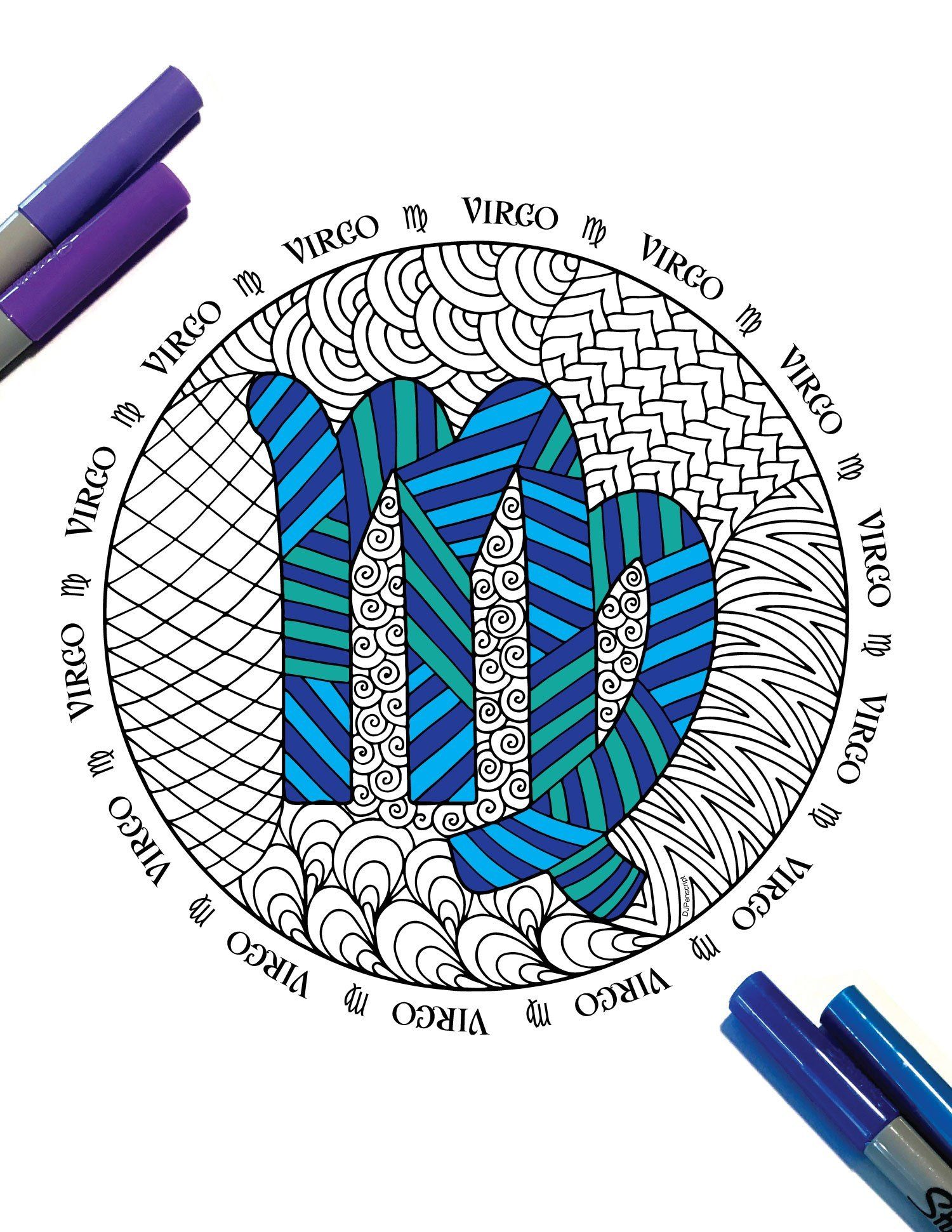 60 Printable Virgo Coloring Pages 24