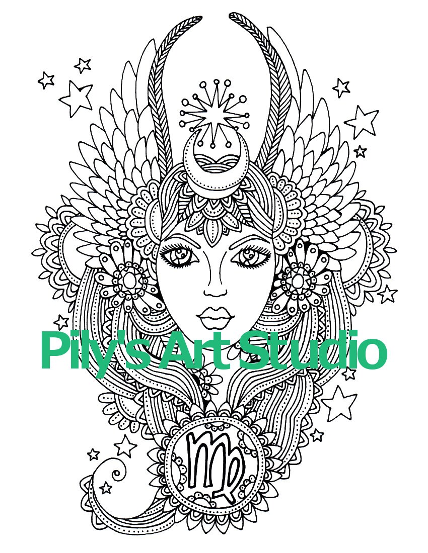 60 Printable Virgo Coloring Pages 29