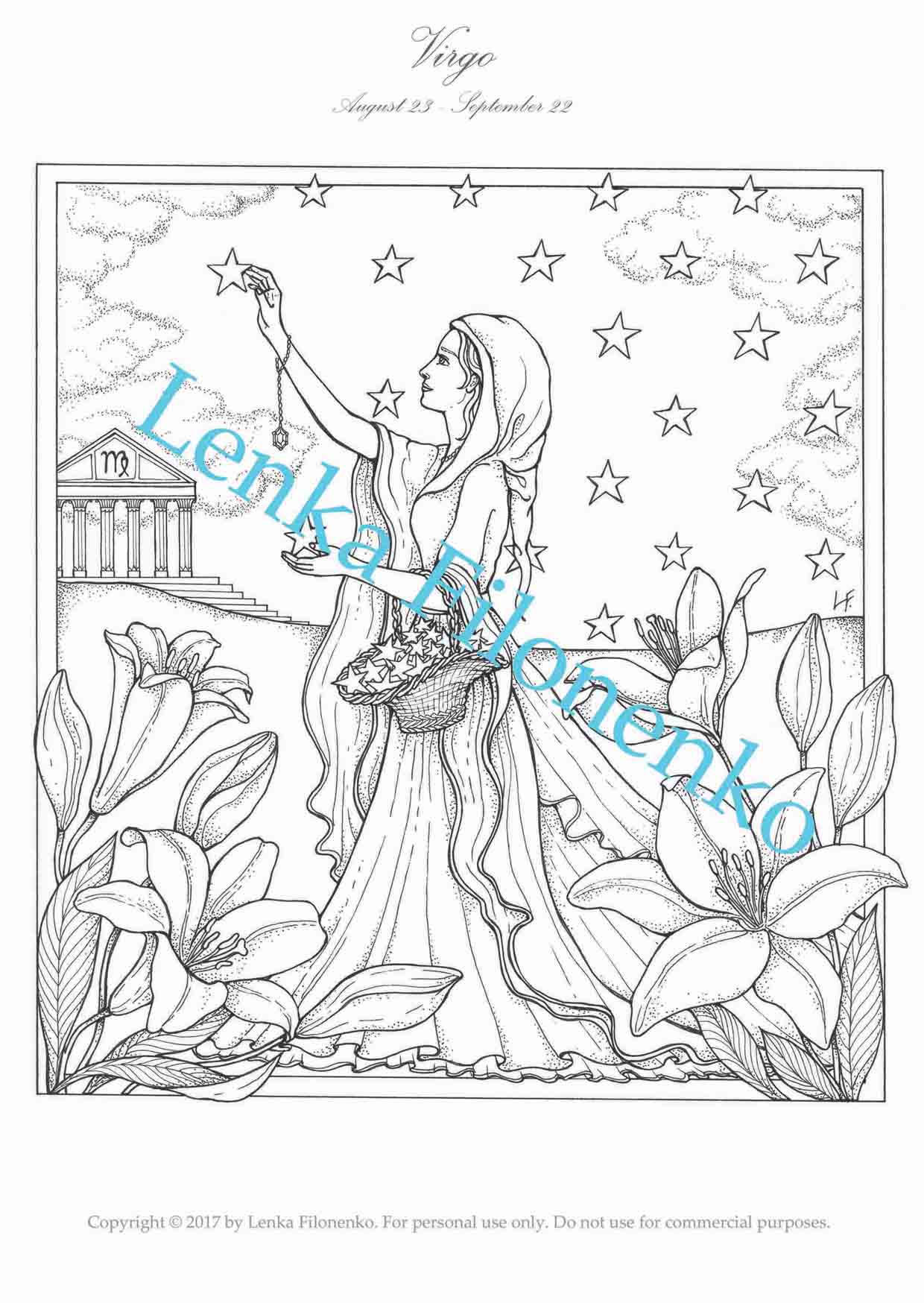 60 Printable Virgo Coloring Pages 39