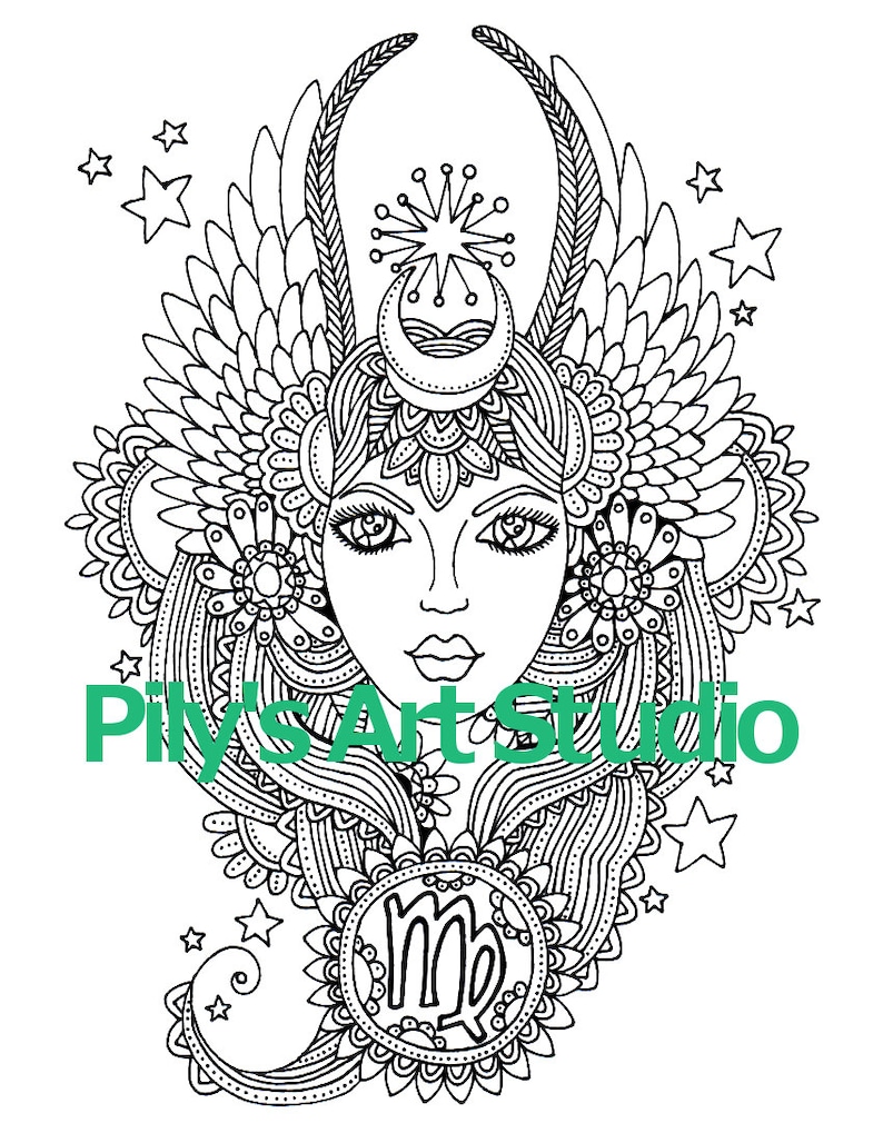 60 Printable Virgo Coloring Pages 55