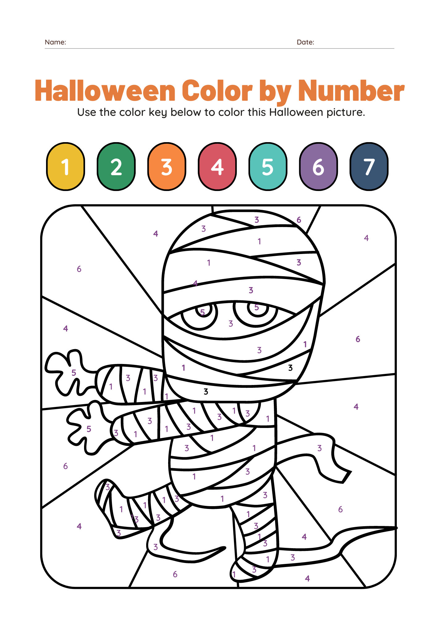 Get 85 Halloween Number Coloring Pages Ideas 3