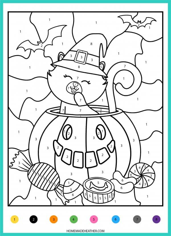 Get 85 Halloween Number Coloring Pages Ideas 32